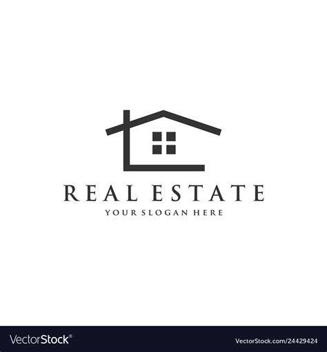 Real Estate Company Logo Designs Royalty Free Vector Image