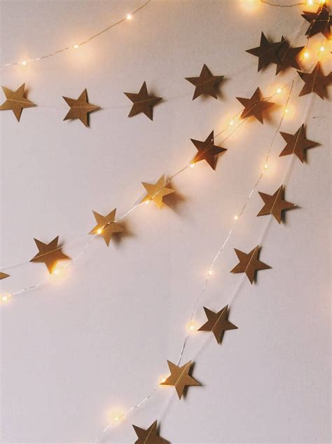 Star Garland Hanging Decoration Gold Glitter Silver Etsy Artofit