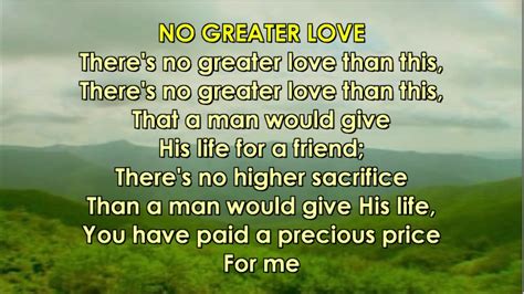 No Greater Love Lyrics John Chrisum Integrity Music Youtube