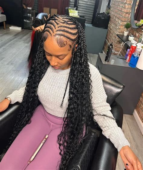 7 Gorgeous Feedin Braids With Curly Weave The Glossychic