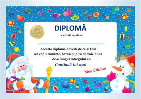 Pin On Diplome De La Moş Crăciun