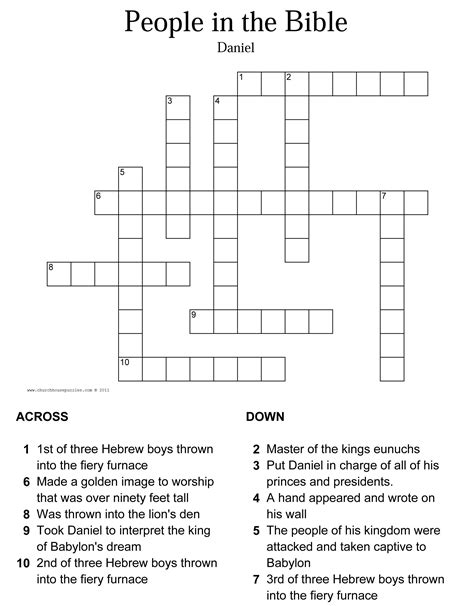 The Best Bible Crossword Puzzles Printable With Answers