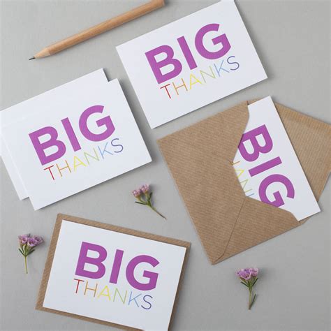 Mini Thank You Cards Pack Of Five By The Joy Of Memories