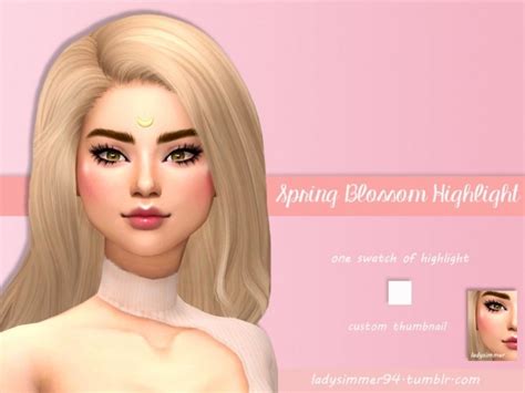 Spring Blossom Highlight By Ladysimmer94 Sims 4 Facepaint