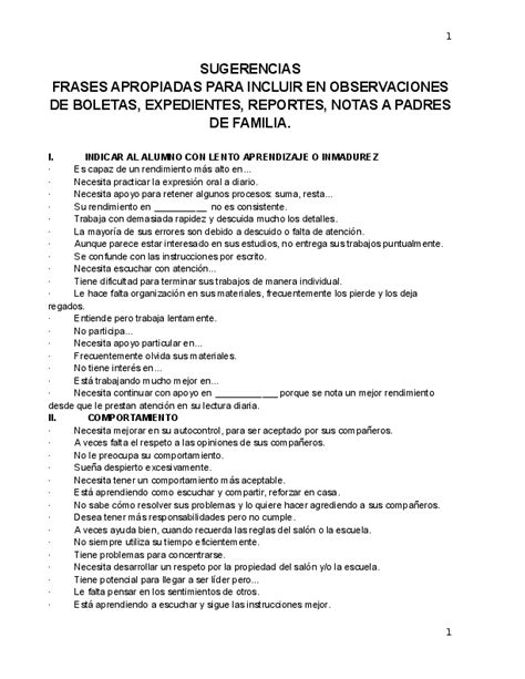 Frases Apropiadas Para Incluir En Observaciones De Boletas 70b