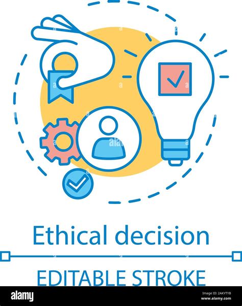 Ethical Decision Concept Icon Moral Issue Resolving Idea Thin Line