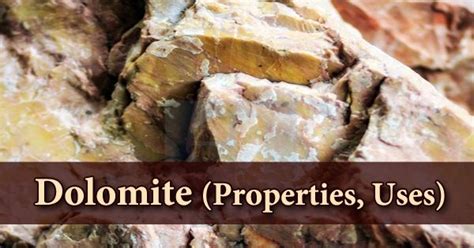 Dolomite Properties Uses Assignment Point