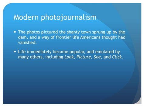 Ppt Modern Photojournalism Powerpoint Presentation Free Download