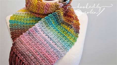 crochet jewelspun scarf — hooked by robin