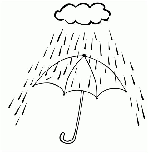 Exercise Rainy Spring Day Coloring Page For Kids Seasons Coloring