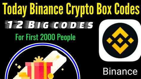 Today Big Binance Crypto Box Codes New Crypto Box Code Binance YouTube