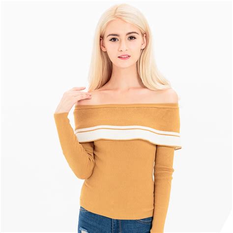 2018 Off Shoulder Elastic Winter Sweater Women Gray Lapel Pullover Sexy
