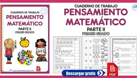 Cuaderno De Trabajo De Matematicas Para Primer Grado Material Educativo