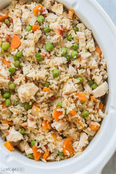 Slow Cooker Chicken And Rice The Recipe Rebel