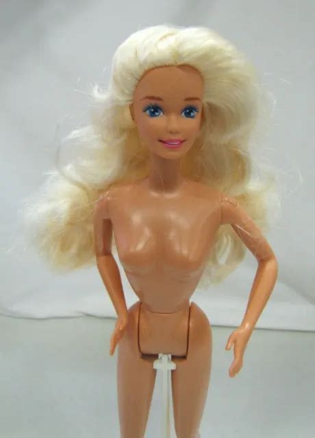 Mattel Barbie Nude Doll Long Blonde Hair Blue Eyes Model Muse New Unbox
