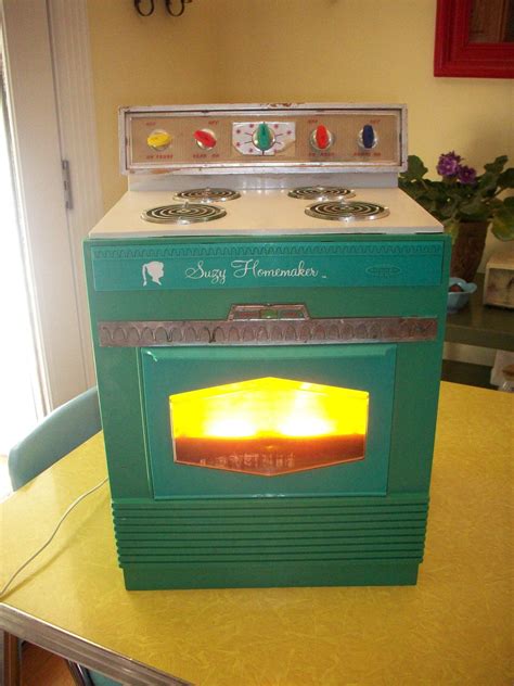 Vintage Toy Oven Suzy Homemaker Safety Oven Topper 1960s Turquoise I