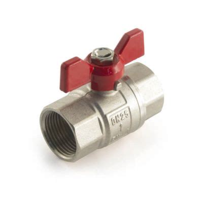 Ball Valve 1 4 BSP P F X F Red Lever Handle 9687