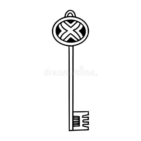 Key Line Art Isolated Vector Stock Vector Illustration Of Object