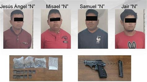 Detiene policía Morelos cuatro hombres en posesión de armas y droga en