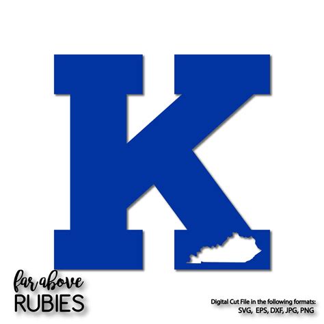 Kentucky Letter K With State Shape Digital Cut File Faraboverubies Designs