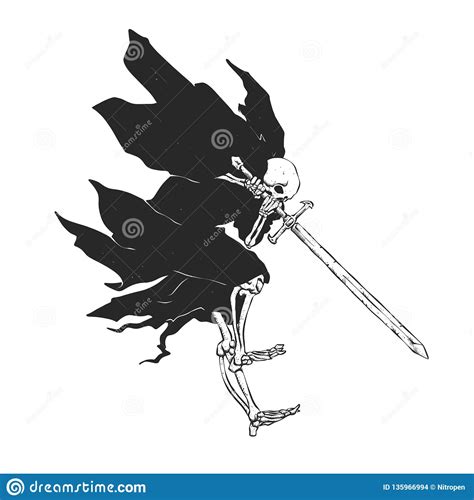 Grim Reaper Attack Medieval Ghost Gothic Skull Night Demon