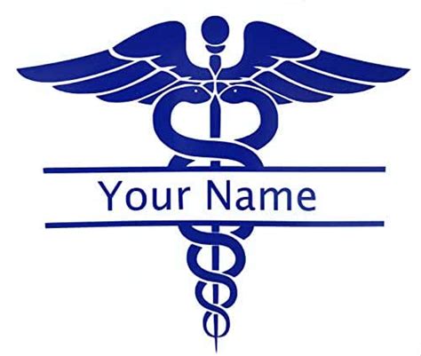 Custom Caduceus Name Nurse Decal Personalized Nursing Rn