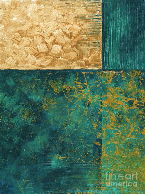 Abstract Original Painting Contemporary Metallic Gold And