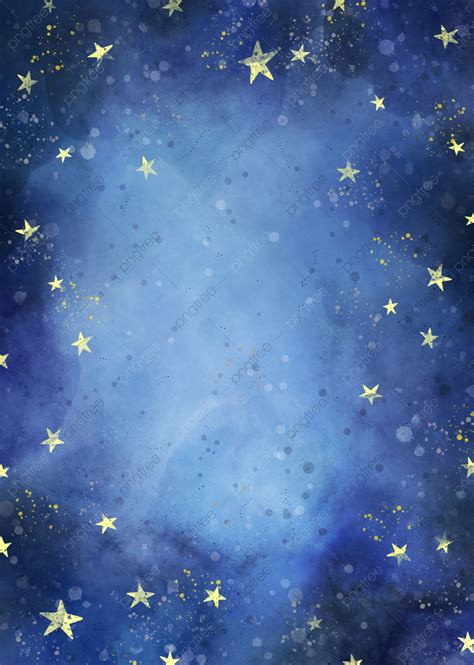 Blue Stars Smudge Watercolor Starry Background Wallpaper Image For Free