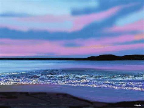 Crystal Blue Water Painting By Sher Magins