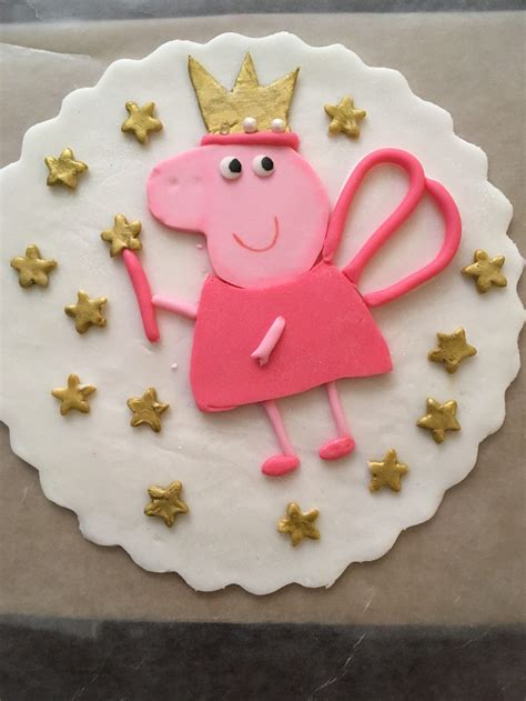 Peppa Pig Fondant Cake Topper Peppa Pig Edible Topper Peppa Etsy