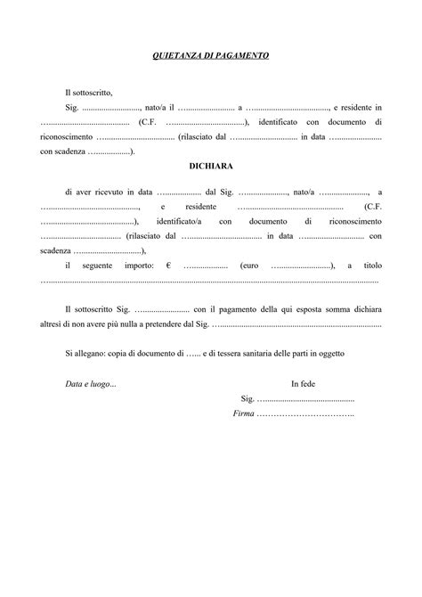 Quietanza di pagamento -un Modello fac-simile- (Stefano Ligorio). by
