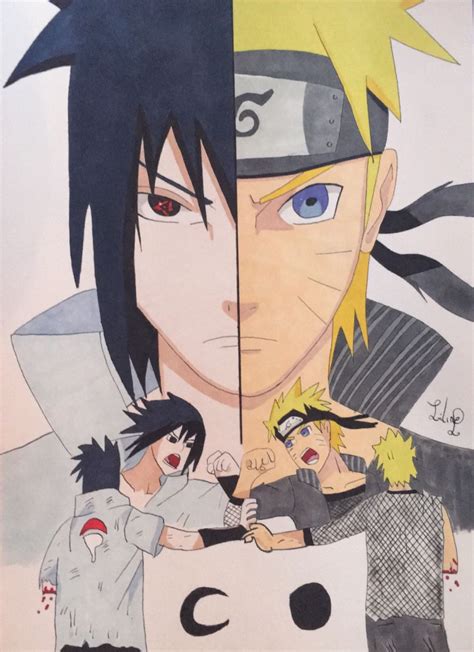 Drawing Naruto And Sasuke Dessin Naruto Dessin Naruto