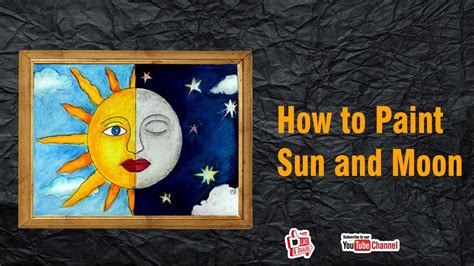 How To Paint Sun And Moon Painting For Beginners 🌤️🌙⭐ Youtube
