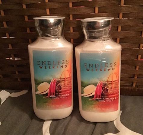 Bath And Body Works Discontinued Fragrance Endless Weekend X2 Body Lotions Full Size 8oz Bath