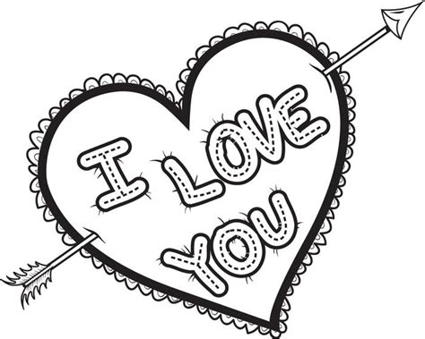 Love Hearts Coloring Pages - Coloring Home