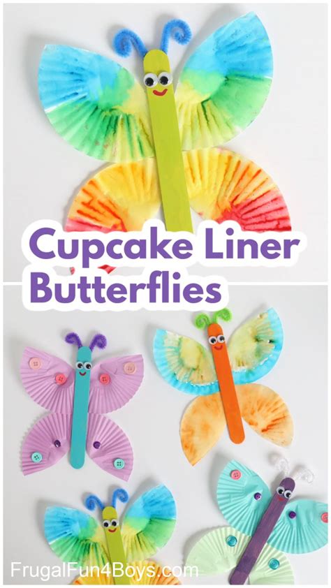 Cupcake Liner Butterfly Craft Frugal Fun For Boys And Girls