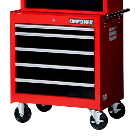Craftsman 27inch 5 Drawer Roller Cabinet Red Black Pro Grade Tool