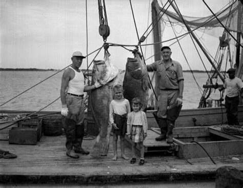 Florida Memory Commercial Fishermen And Children Posing With Fishes