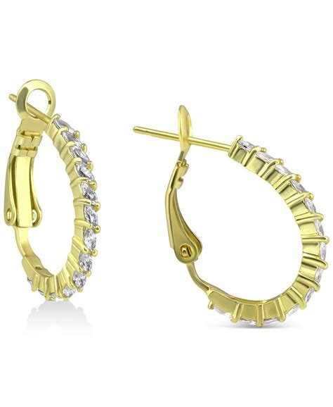 Giani Bernini Cubic Zirconia Small Hoop Earrings In 18k Gold Plated