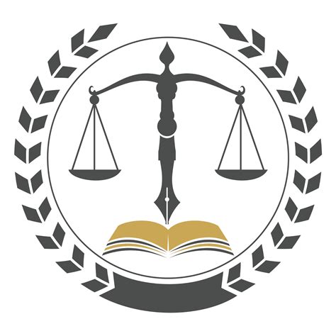 Equilibrio De La Ley De Educación Y Diseño Del Logotipo Del Monograma