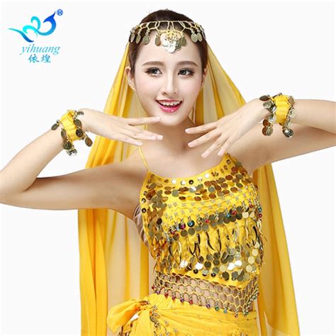 belly dance performance costume pepper top dance costume indian dance sequin performance bra