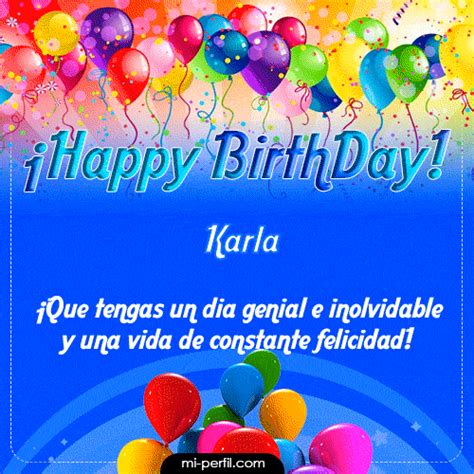 🎂feliz Cumpleaños De Todo Corazón Karla  De Cumpleaños