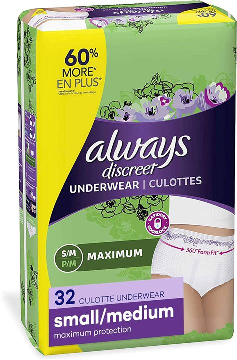 Always Discreet Incontinence Underwear Maximum Absorbency Small