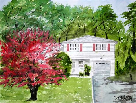 Watercolor Paintings Art By Derek Mccrea Painting Of A House