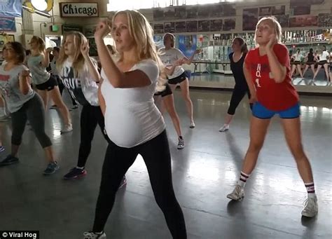 video shows 7 months pregnant dance teacher christina litle strutting her stuff daily mail online