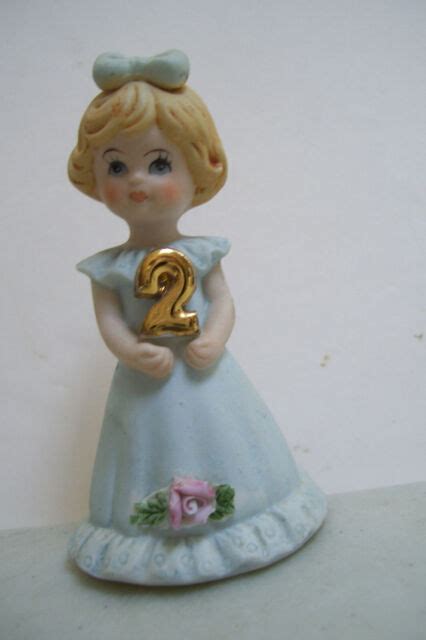 Vintage Enesco Growing Up Birthday Girls Age 2 Porcelain 3 Tall Figurine Ebay