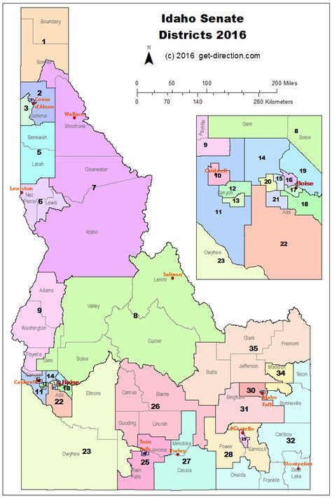 Map Of Idaho Senate Districts 2016