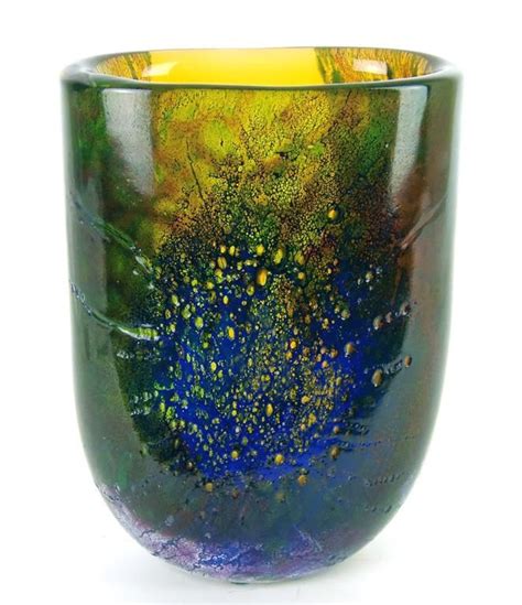 Amber Kosta Boda Vase By Goran Warff Scandinavian Named Designers Glass