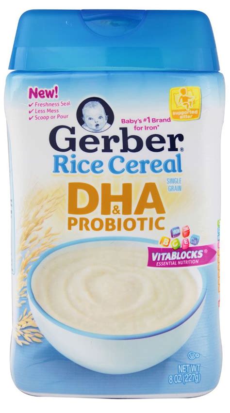 Gerber Rice Cereal Dha And Probiotic 8 Oz Baby Food Recipes Baby