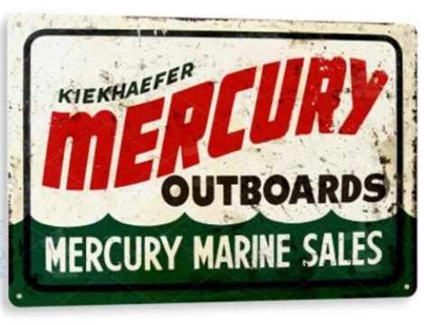 Mercury Outboards Boat Garage Sign Metal Poster Tin Sign Bar Etsy